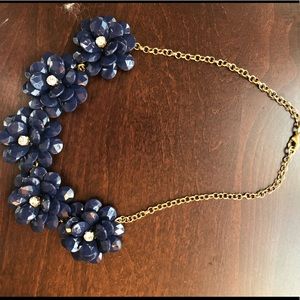 EUC J. Crew Necklace Blue Flower One Size